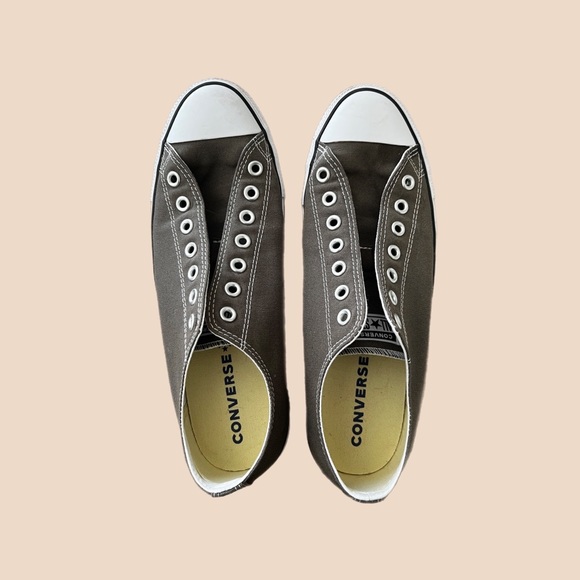 Converse Shoes Grey Converse No Laces Poshmark